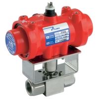 High Pressure Stainless Ball Valve with Single Acting Pneumatic Actuator